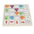 thumbnail image 3 of Wooden Sorting Toy, Color Matching Game Round Edges Cute Fish Grid Design  For Family, 3 of 8