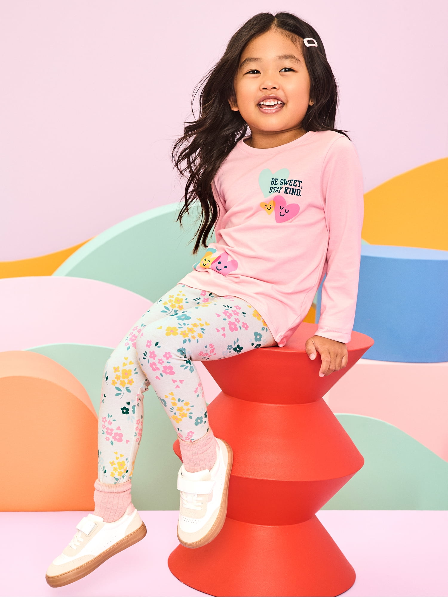 Garanimals Baby & Toddler Girl Long Sleeve Shirts, Single & 3-Pack, Sizes 0-6T
