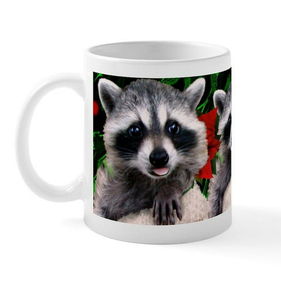 CafePress - Raccoon Mug - 11 oz Ceramic Mug - Novelty Coffee Tea Cup