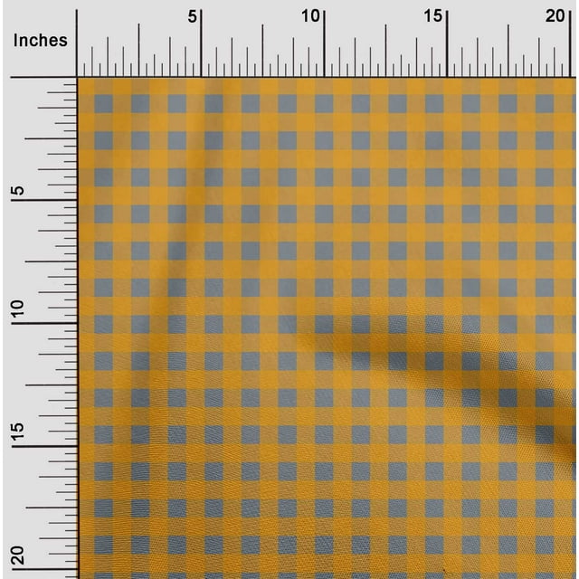 oneOone Georgette Viscose Fabric Gingham Check Decor Fabric Printed BTY 42 Inch Wide