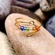 thumbnail image 2 of Anillo ajustable, anillo de cuentas giratorias ansiolíticas arcoíris, 2 of 5
