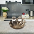 thumbnail image 7 of Rustic Antler Salt and Pepper Holder Set - Cabin Lodge Decor - Faux Antler Kitchen Accessories - Ideal for Nature Lover Gifts, Rustic Dining, and Country Kitchen Decor, 7 of 7
