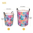 thumbnail image 5 of XMXT Collapsible Laundry Basket, Cartoon Colorful Graffiti Polyester Waterproof Laundry Hamper, 62L, 5 of 8