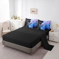 thumbnail image 5 of Homewish Chic Butterfly 7-Piece Twin Bedding Sets,Galaxy Starry Sky Bedding Comforter Set,Blue Black Sheet Sets For Kids,Super Cozy Room Decor Reversible, 5 of 8