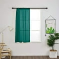 thumbnail image 4 of Nvzi Solid Color Sheer Voile Window Curtains Light Filtering Tie Up Shade Adjustable Balloon Drapes Treatment for Small Window,1 Panel (46" x 63",Dark Green), 4 of 5