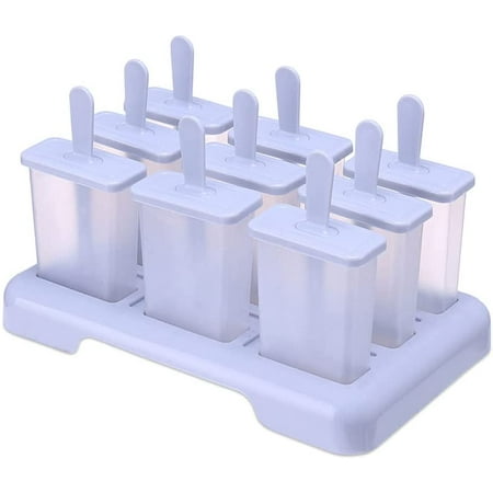 

Hopet Popsicle Molds 9 Pcs Popsicle Mould PP Ice Pop Molds Popsicle Mold Easy Release Reusable Ice Popsicle Maker