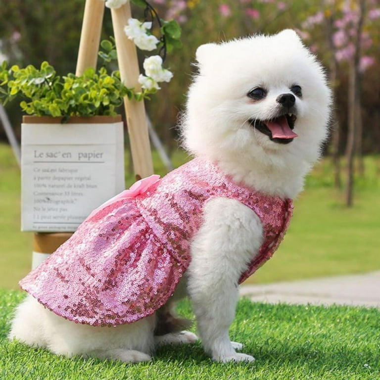 ROZKITCH Dog Dress, Doggy Skirt for Puppy Cats Girl, Cat Princess Dress  with Sequin & 6-Layer Fluffy Tulle for Wedding Valentine Proposal,  Sleeveless