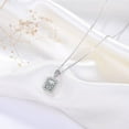 thumbnail image 2 of Halo Pendant Necklace for Women Sterling Silver Pink CZ Ginger Lyne Collection, 2 of 6