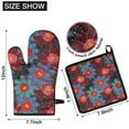 thumbnail image 6 of Pioneer Flower Kitchen Oven Mitt and Pot Holder Sets 2 Pcs for Baking, Cooking and Grilling, Heat Resistant Up To 392 °F, 6 of 7