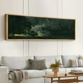 thumbnail image 5 of IDEA4WALL Extra Large Framed Canvas Print Wall Art Abstract Dark Green and Gold Flecks Modern Luxe Wall Decorative Nature Landscape Fine Art Modern Oversized Artwork for Living Room - 60"x20", 5 of 5