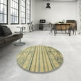 thumbnail image 3 of Ahgly Company Indoor Round Abstract Copper Green Abstract Area Rugs, 8' Round, 3 of 6