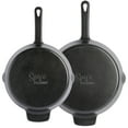 thumbnail image 2 of Spice by Tia Mowry Savory Saffron Pre-seasoned 2 Piece 10in and 12in Cast Iron Skillet Set, 2 of 5