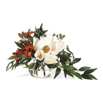 - Southern Charm Silk Flower Arrangement in Vase, 12" High x 17" Wide