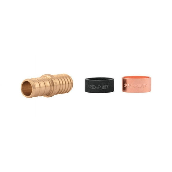 Pex Pipe Fitting, Coupling, Lead-Free, 3/4-In. Brass Barb