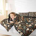 thumbnail image 5 of Manfei Vintage Otter Flower Twin Bedding Sets for Kids Boys and Girls, Animal Print Bedding Comforter Set, Black Reversible 7-Piece, 5 of 6