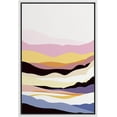 thumbnail image 3 of PixonSign Framed Canvas Print Wall Art Pastel Mountain Layers Geometric Shapes Illustrations Mid Century Modern Art Rustic Scenic Relax/Calm Boho Decor for Living Room, Bedroom - 24"x36" White, 3 of 5