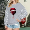 thumbnail image 2 of EHQJNJ Chandail en Molleton Col en V pour Femmes Chandail en Molleton Graphique de Noël pour Femmes Pull Col Rond Chandail en Molleton Col Rond Imprimé Festif Haut Décontracté Chandails en Molleton Graphiques pour Femmes Vintage, 2 of 4