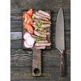 thumbnail image 2 of Kessaku 8-Inch Chef & 8-Inch Serrated Bread & 5.5-Inch Utility Knife Set - Samurai Series - Forged High Carbon 7Cr17MoV Stainless Steel - Pakkawood Handle with Blade Guards, 2 of 11