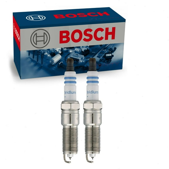 2 pc Bosch 9617 Double Iridium Spark Plugs for Ignition Wire Secondary