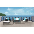 thumbnail image 3 of Velago Capriasca 5pc. Wicker Modern Outdoor Conversation Set, Dark Grey, 3 of 9
