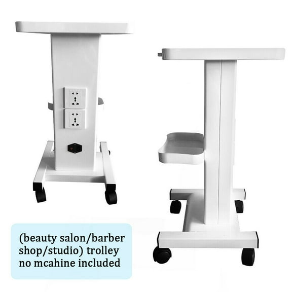 CNCEST Salon Trolley Rolling Cart Wheel Stand Beauty Spa Instrument Storage W/ Socket
