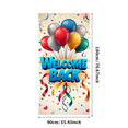 thumbnail image 3 of Welcome Back Banner Colorful Confetti Balloons Decorative Background Party Supplies Event Backdrop Celebration Welcome Banner Photography Props, 3 of 4