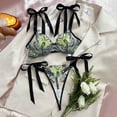 thumbnail image 2 of Lingerie for Women Apparel Mesh Lace Teddy Sleepwear with Comfortable Three-Hook Design for Home Leisure Nightwear Green L, 2 of 9