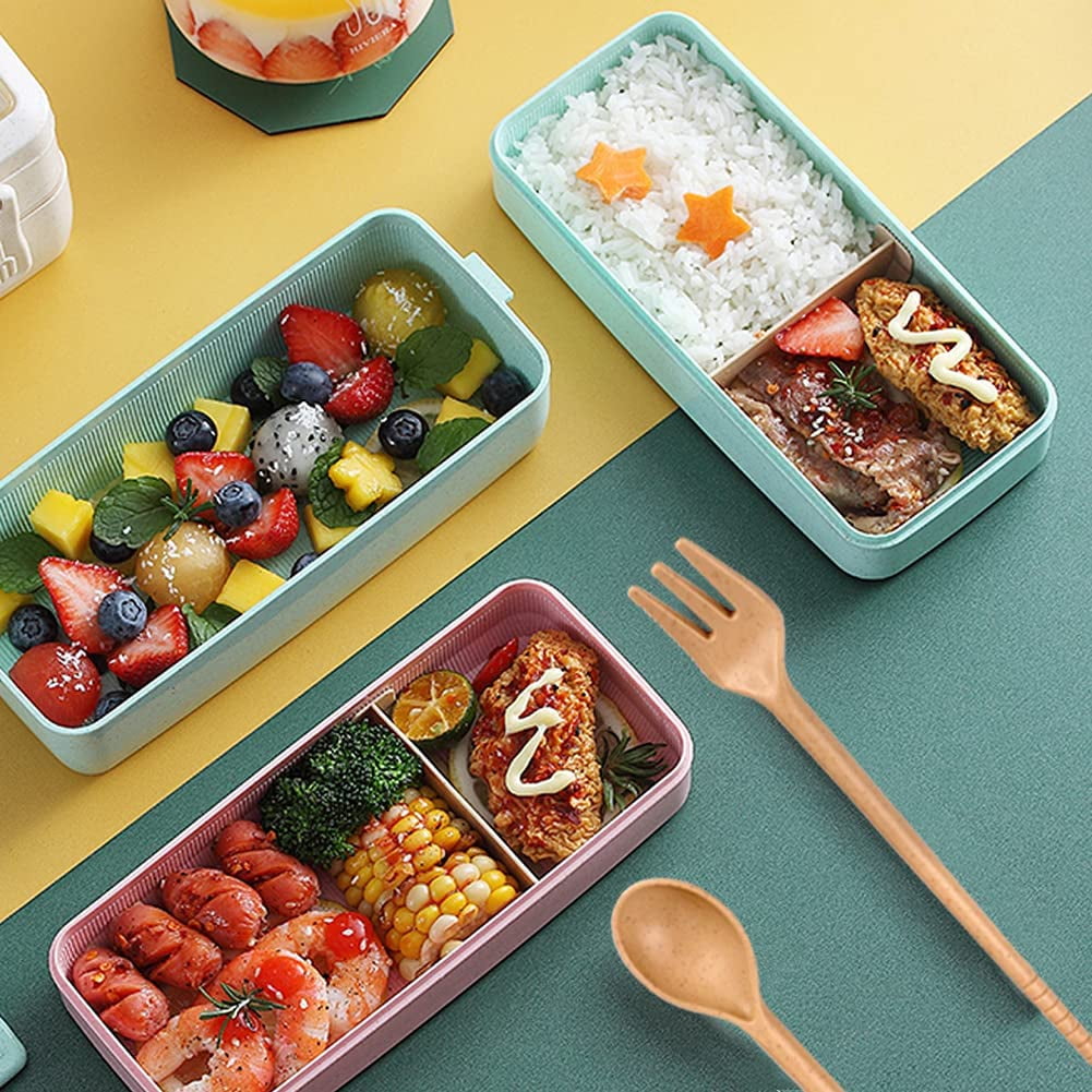 COCOBELA Portable Bento Lunch Box for Adults and Kids With 3  Compartment,1400ML Leak Proof Bento Lunch Box Kit Lunch Container Included  Reusable
