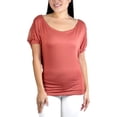 thumbnail image 2 of ToBeInStyle Womens Relaxed Fit Dolman Blouse Top Soft Feel, 2 of 6