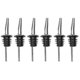 thumbnail image 1 of 12pcs Stainless Steel Classic Bottle Pourers Tapered Spout Liquor Pourers With Rubber Dust Caps Restaurants, 1 of 5