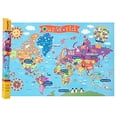 thumbnail image 2 of Kid's Wall Map, World, 24" X 36", 2 of 10