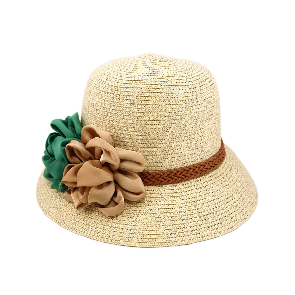 Deluxe Flower Straw Sun Hat