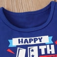 thumbnail image 5 of HCNTES 4th of July Baby Boy Clothes Letter Print Sleeveless Tank Top American Flag Shorts Set Infant Boys Summer Outfit, 5 of 8