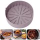 thumbnail image 5 of Olla de freidora de aire, sartén de silicona espesada, bandeja de barbacoa, horno eléctrico, bandeja para hornear, rosa claro, 188x40 mm Sweethay HA005133-04, 5 of 7