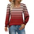 thumbnail image 2 of LIaqionyy Tunic Tops for Women Striped Casual Loose Fall Shirts Business Dressy Blouses Clothes Trendy outfits, 2 of 6