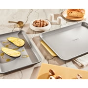 Caraway Non-Stick Ceramic Baking Sheet Duo - Naturally Slick Ceramic Coating - 18 x 13 Large & 15 x 10 Medium - Sage