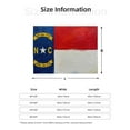 thumbnail image 3 of North-Carolina Flag Art Throws Blanket Fleece Soft Cozy Warm Plush for Travel Chair Bedroom Living Room Sofa 40"x30", 3 of 7
