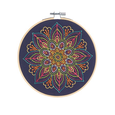 UPC: 0195158928426 | 6  Neon Mandala Embroidery Kit by Loops & Threads®