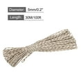 thumbnail image 2 of Polypropylene Rope Braid Cord 100ft/30M 7-Strand Core 0.2"(5mm) Dia Beige and Brown, 2 of 6