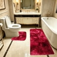 thumbnail image 6 of 2-Piece Extra Long Bathroom Mat Set, Soft Absorbent Non-Slide Thick Rugs for Toilet & Shower, Washable Quick-Dry Dark, 6 of 6