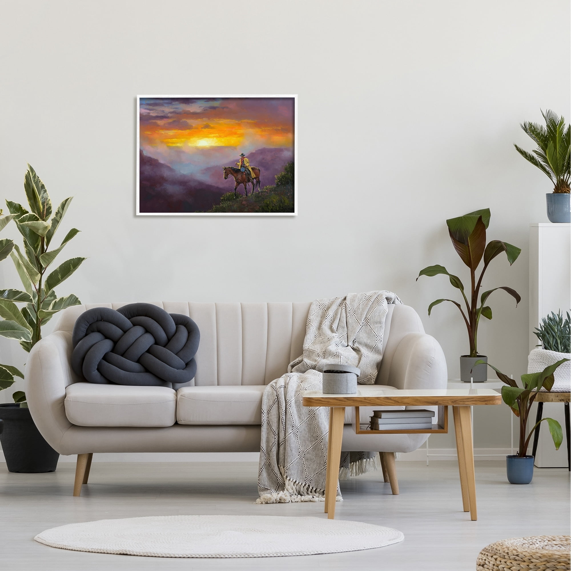 Stupell Industries Traveling Southern Cowboy Mountain Valley Sunset,30 x 24, Design by Jack Sorenson