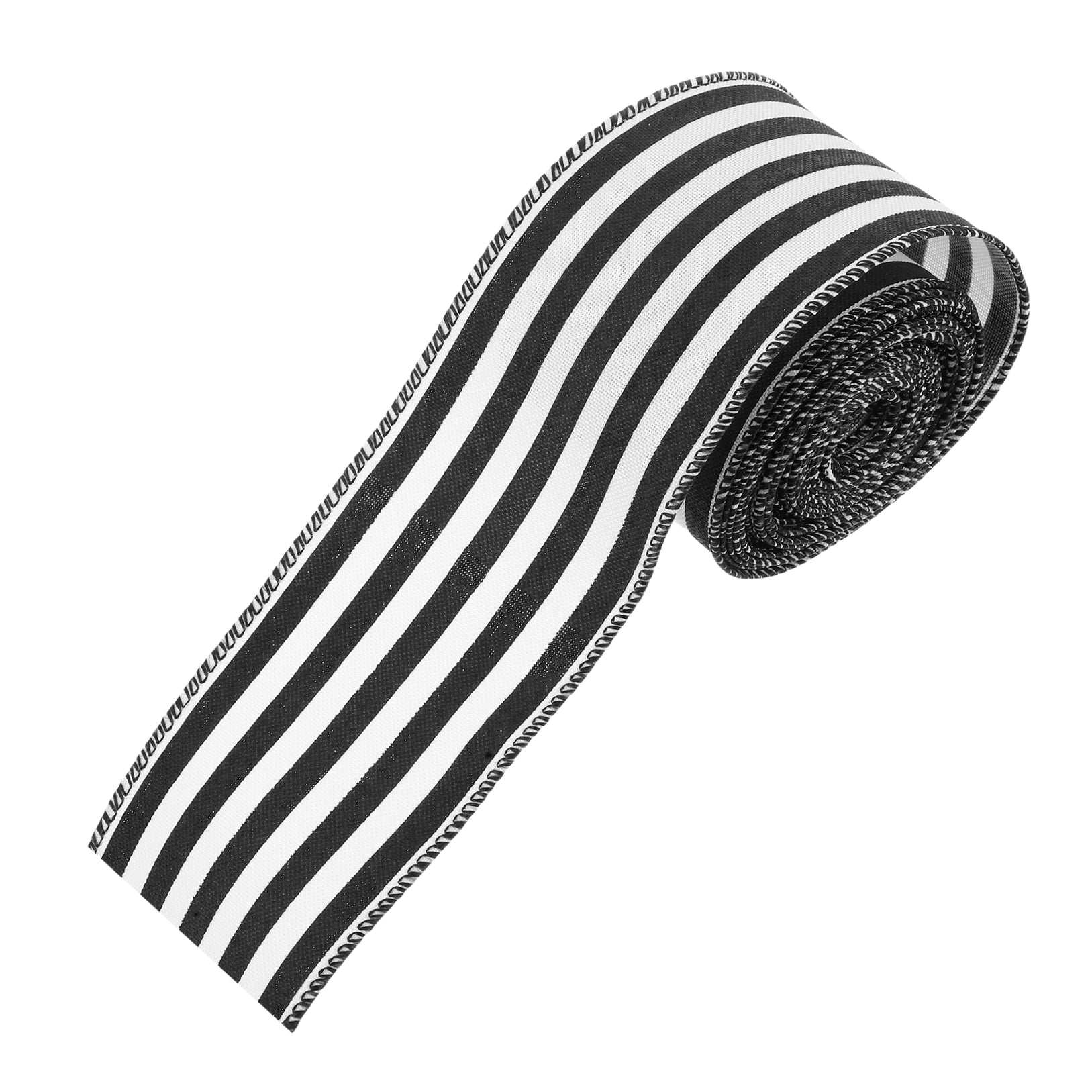 MLINS  Decorative Wrapping Ribbon Black and White Stripe Striped Outdoor
