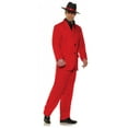 thumbnail image 2 of Men's Blood Red Gangster Pinstripe Suit Costume Large 42-46, 2 of 2