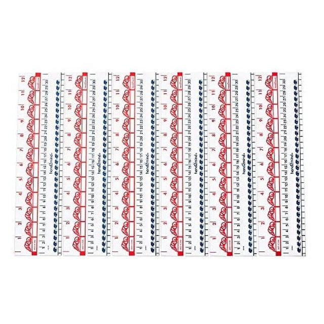 Regla escolar hand2mind Inchworms y Centibugs de 30 cm