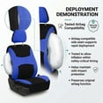 thumbnail image 3 of FH Group Car Seat Covers Light & Breezy Flat Cloth, Full Set w/ Carpet Floor Mats With Colored Trim, 3 of 10