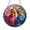 Acrylic 3.5 Inch, variant on Dancing Figures Stained Glass Suncatcher Window Decor, Colorful Glass Art Hanging Ornament with Flamenco Dance Scene, Round Sun Catcher Panel Gift Idea for Art Lovers