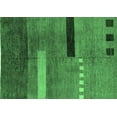 thumbnail image 1 of Ahgly Company Indoor Rectangle Abstract Emerald Green Modern Area Rugs, 2' x 5', 1 of 4