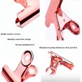 thumbnail image 3 of Clips de diseño para colgar, 30 clips de papel con bisagras de metal, resistentes a la humedad para uso doméstico y de oficina, agarre fuerte con fácil apertura, dorado y oro rosa, 22 mm, 3 of 7