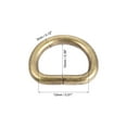 thumbnail image 3 of Metal D Ring 0.51"(13mm) D-Rings Buckle for Hardware Bags Belts Craft DIY Accessories Bronze Tone, 50pcs, 3 of 5