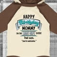 thumbnail image 4 of Inktastic Happy Birthday, Mommy I'm the Best Ever in Blue Boys or Girls Long Sleeve Baby Bodysuit, 4 of 5